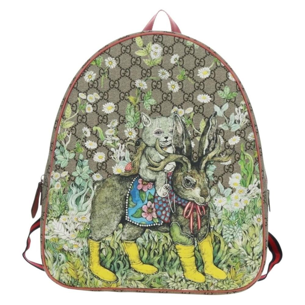 Gucci GG Supreme Higuchi Yuko Sherry Line Backpack Beige